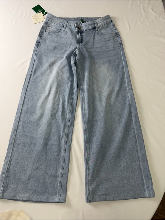 HALARA Denim - HALARA Light Blue Asymmetrical Wide-Leg Denim Jeans